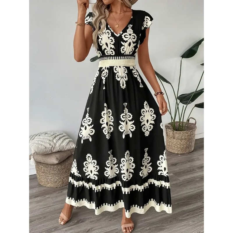 Plus Size New Women Fashion Fl - Tippet Line recension och pris