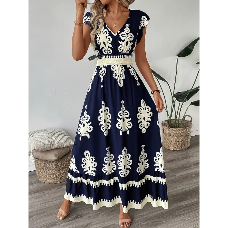 Plus Size New Women Fashion Fl - Tippet Line recension och pris